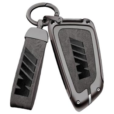Imagem de Chave de carro de liga de zinco com capa de chaveiro compatível com Bmw F20 G20 G30 X1 X3 X4 X5 G05 X6 X7 G11 F15F16 G01 G02 F48.(H-gun grey)