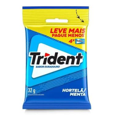 Imagem de Goma De Mascar Hortelã Zero Açúcar 32G 4 Unidades  Trident - NÃO INFOR