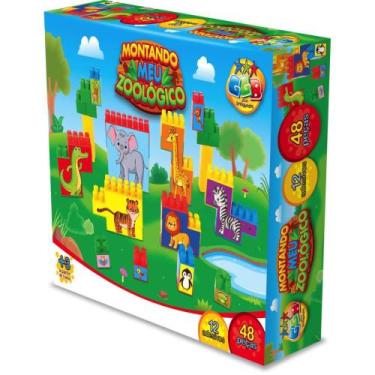 Imagem de Brinquedo para Montar Montando Meu Zoológico 48 Peças - [Nome Da Marca