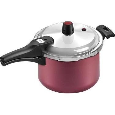 Imagem de Panela de Pressão 4,5L Fecho Externo Cereja Panelux, 4.5 L, Vermelho