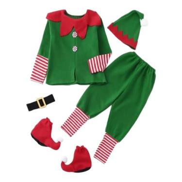 Imagem de LCSVCCXA Fantasia de Elfo para O Natal, Conjunto de Roupas, Adereços para Fotos, Cosplay, Ideal para Festas E Aniversários, Homens 140cm