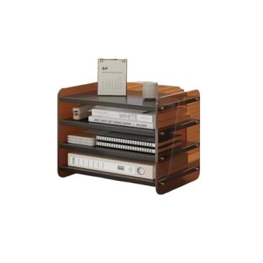 Imagem de Escritório Organizador de armazenamento papel A4 para escritório com 4 camadas, bandeja para cartas, suporte para arquivos, porta-cartas Organizador de mesa