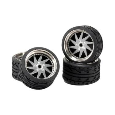 Imagem de Rodas De Liga Leve Carlomo N-Class 1/64 Com Pneus De Borracha - Conjun