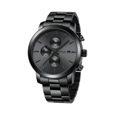 Imagem de Relógio De Luxo Masculino À Prova d'Água Em Aço Inoxidável Cronógrafo 