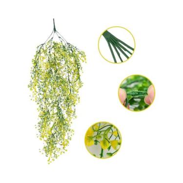 Imagem de Flores De Wisteria Artificiais Resistentes a UV, Planta Falsa Para Dec