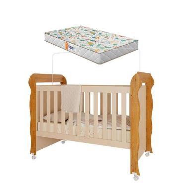 Imagem de Berço Americano Mirelle Off White Bétula Com Colchão Gazin– Carolina Baby