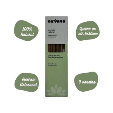 Imagem de Incenso Natural Nirvana Cha Branco e Flor de Laranjeira