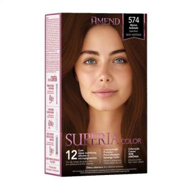 Imagem de Tinta De Cabelo Amend Superia Color 574 Marrom Acobreado