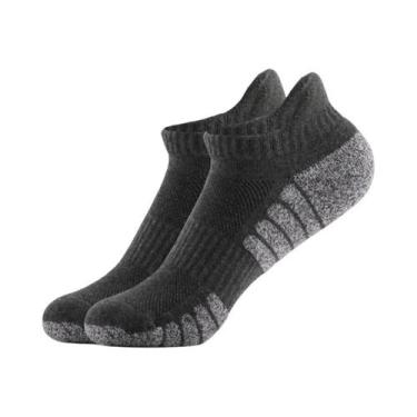Imagem de Meias Esportivas Unissex De Cano Baixo Respiráveis De Algodão Com Sola