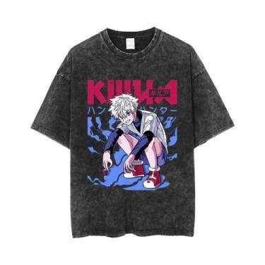 Imagem de Camiseta Masculina Casual Y2K Hunter X Hunter Com Gola Redonda E Manga