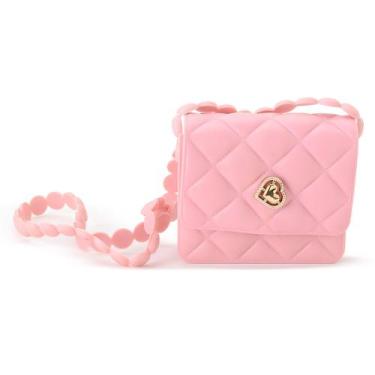 Imagem de Bolsa Transversal Quadrada Fashion Feminina Menina - Cauby, Rosa