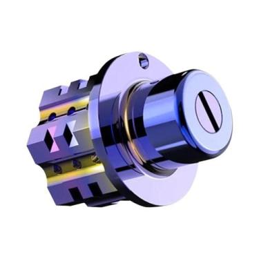 Imagem de Capa/Estojo Universal De Alumínio Azul Para Chaveiro DIY - Hexagonal E