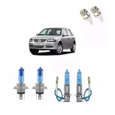 Imagem de Kit Lampada Super Branca + Leds Farol E Milha Gol G2 G3 G4 - Congratul