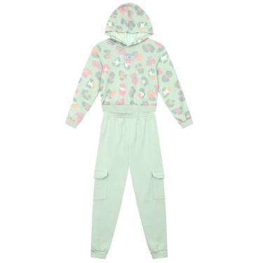 Imagem de Conjunto infantil menina animal print em moletom Brandili