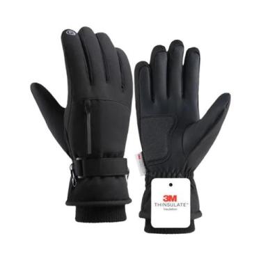 Imagem de Luvas Térmicas Impermeáveis Unissex Com Tela Sensível Ao Toque Para Ci