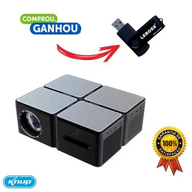 Imagem de Projetor de Vídeo Datashow Led 4K 3500 Lumens VGA HDMI Home Theater Mini Jack +  Pen Dr...