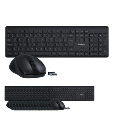 Imagem de Kit Teclado e Mouse Intelbras CSI50 Sem Fio Preto - 15 Unidades