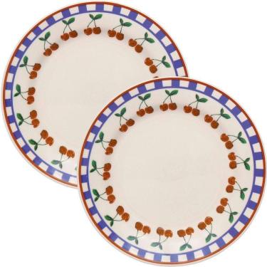 Imagem de Jogo Pratos Raso Jantar 10pçs 10 Pessoas Jardim Cerejas 26cm