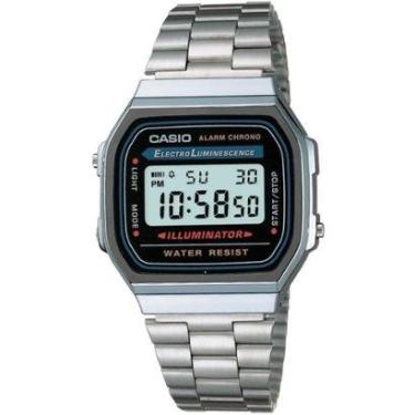 Imagem de Relógio Feminino Casio Vintage Digital Fashion A168wa 1Wdf-Unissex