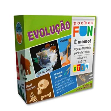 Imagem de Jogo Da Memoria Stem Evolucao com 40 Cartas Cooper Fun