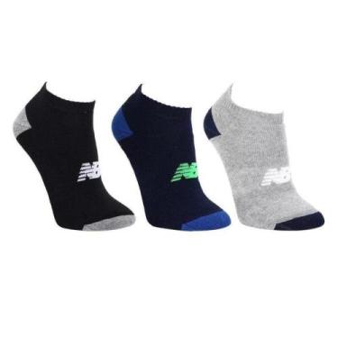 Imagem de Meia New Balance Atoalhada, Azl, Pto, Cnz, 33-36