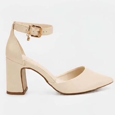 Imagem de Sapato Feminino Bico Fino Salto Bloco Bebece T7021-197