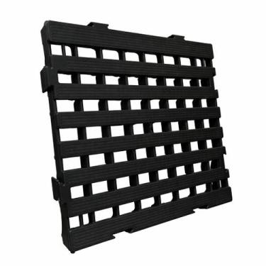 Imagem de Estrado Palete Plástico Piso 40x40x4,5cm Reforçado Modular Preto - Spa
