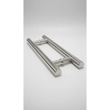 Imagem de Puxador Redondo Inox 45cm Porta Portão - Congratulations Store