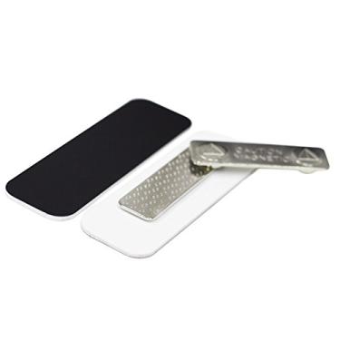 Imagem de Imprue Etiqueta/crachá em branco – Pacote com 25 – cantos redondos, suporte magnético para funcionários de escritório, profissional, crachá de nome de garçonete, etiqueta de nome de enfermeira