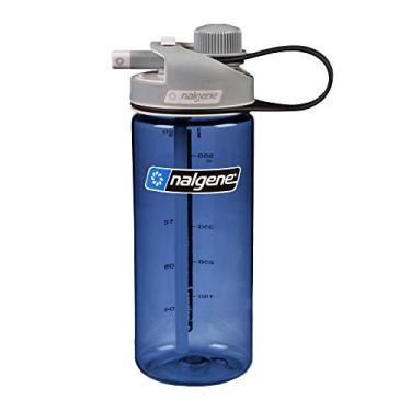 Imagem de Nalgene Sustain Tritan Garrafa de água multibebida livre de BPA feita com material derivado de 50% de resíduos de plástico (usando equilíbrio de massa certificado ISCC), 590 ml, azul