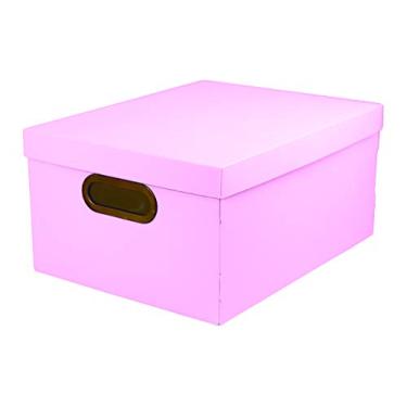 Imagem de Caixa Organizadora Linho Media Rosa Pastel, Protêa, 2192.WP.0005