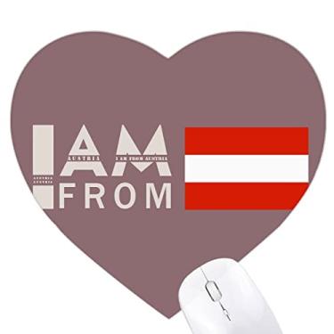 Imagem de Mouse pad I Am From Austria Art Deco moderno coração tapete de borracha para escritório
