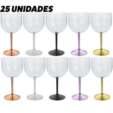 Imagem de Kit 25 Taças Para Gin Drink Cristal Acrilico 550Ml