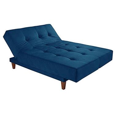 Imagem de Sofá Cama Jade 3 Lugares Retrátil Reclinável Paiva Azul
