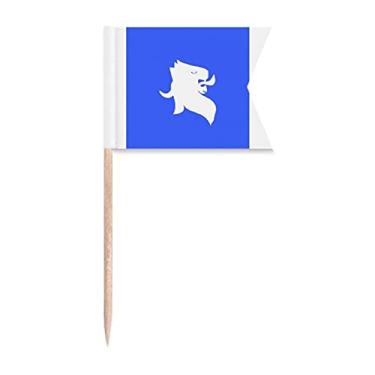 Imagem de Bandeiras externas para palito de juba de capacidade feroz para marcação de rotulagem para bolo de festa comida prato de queijo