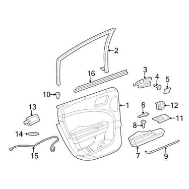 Imagem de Cabo de porta interior Mopar 1RE7 5DX9AC.