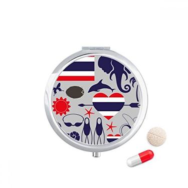 Imagem de Caixa de armazenamento de medicamentos tradicional do Reino da Tailândia com porta-comprimidos