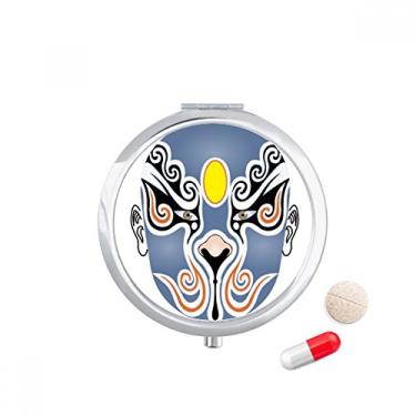 Imagem de Caixa de comprimidos de Baizitu colorida com cabeça de ópera de Pequim, caixa de armazenamento de medicamentos