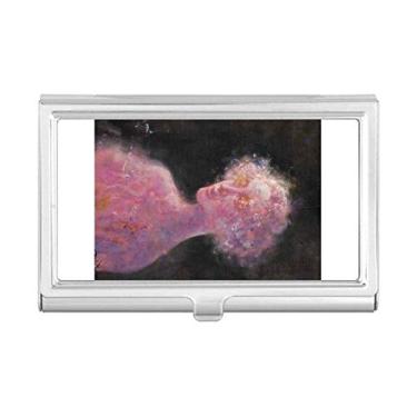 Imagem de Capa roxa XJJ porta-cartões de visita com pintura a óleo