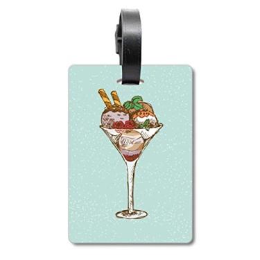 Imagem de Folhas Flor Cálice Sorvete Bolinha Etiqueta Bagagem Etiqueta Scutcheon Etiqueta