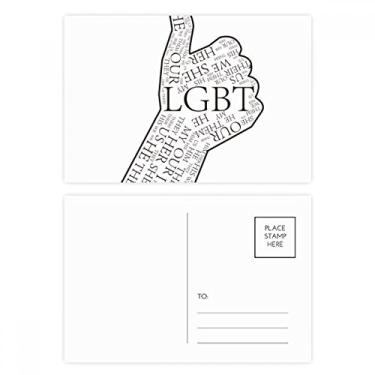 Imagem de LGBT Bandeira de arco-íris ótimo conjunto de cartões postais de aniversário cartão de agradecimento