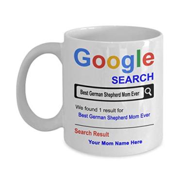 Imagem de Caneca personalizada de Pastor Alemão - Presentes de Pastor Alemão - Nome personalizado da Mãe - Presentes do Dia das Mães - Caneca de café de 325 ml