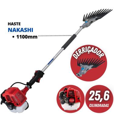 Imagem de Derriçadeira Profissional Nakashi DL262MT2 com Motor Mitsubishi TU26 25,6cc Haste 110cm...