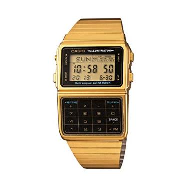 Imagem de Casio Relógio masculino prateado 25 Memory Calculator Databank, Dourado, Relógio de quartzo