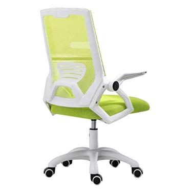 Imagem de cadeira de escritório Cadeira de computador Cadeira de jogo Malha Assento estofado Cadeira giratória Cadeira de mesa Cadeira de escritório Cadeira de trabalho (cor: verde) necessária Comfortable