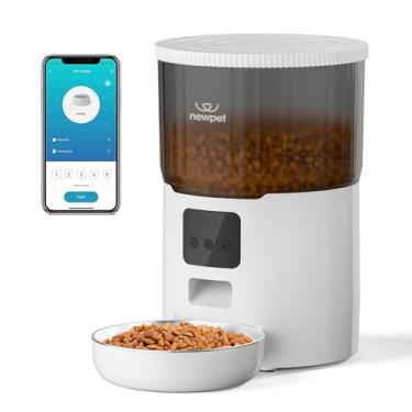 Imagem de 4L Alimentador Automático Cães Gatos Pets Programável Smart, Alimentador para animais de estimação Tuya WIFI Dispensador de alimentos inteligente para cães e gatos