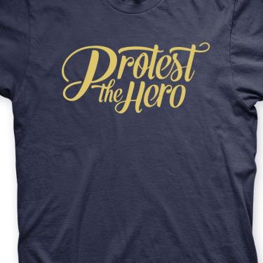 Imagem de Camiseta Protest The Hero Marinho e Dourado em Silk 100% Algodão