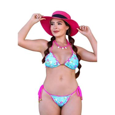 Imagem de Biquíni Cortininha Unicórnio Calcinha Levanta Bumbum