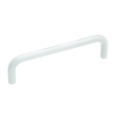 Imagem de Hickory Hardware 1 pacote com puxadores de armário de cozinha de núcleo sólido, puxadores de armário de luxo, ferragens para portas e gavetas de cômodas, orifício central de 10 cm, branco, coleção de