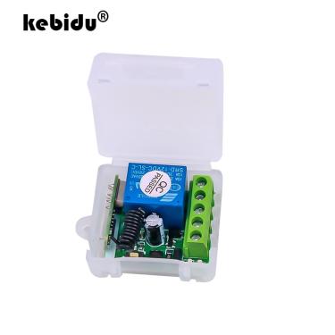 Imagem de Kebidu-interruptor de controle remoto sem fio  1CH Relé Módulo Receptor  Aprender Transmissor